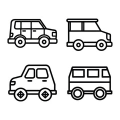 transportation icons set