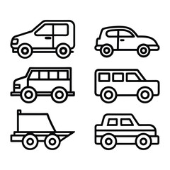 transportation icons set