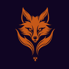 Modern Fox Head Logo Vector Illustration