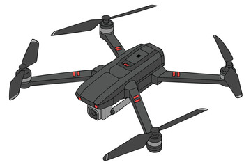 21 Professional drone, quadcopter, high-tech, carbon fiber, multiple rotors, stabilized camera gimbal, LED lights, sleek design, industrial grade, aerial photography, 4K camera, foldable arms, precisi