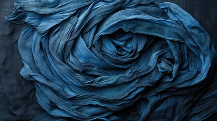 Indigo Blue Fabric Drape