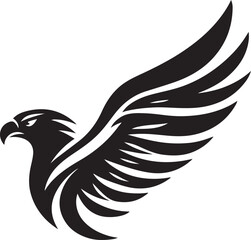 Obraz premium Falcon wing Logo Template vector black color on white background