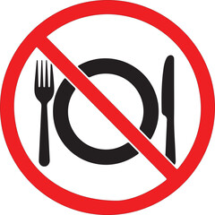 no eating sign