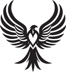Obraz premium Falcon wing Logo Template vector black color on white background