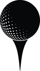 Golf logo with elements of ball design. Can be used for golf equipment companies