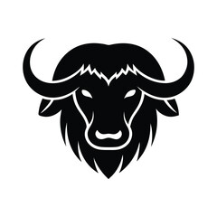 Minimalist Muskox Logo Vector Style On White