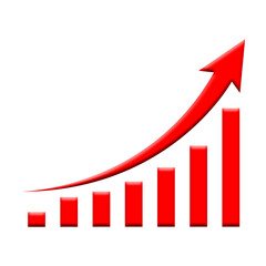 business graph with arrow