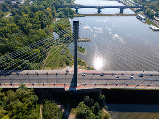 Warszawa, widok na miasto z okolic mostu Świętokrzyskiego