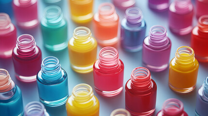 Colorful Nail Polish Bottle
