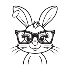 Little Rabbit Cartoon illustration Design, Bunny Vector, Bunny Illustration Art, Easter Bunny Art Cute Bunny ornament