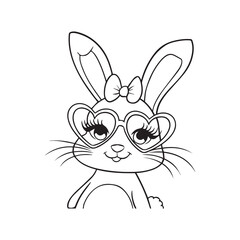 Little Rabbit Cartoon illustration Design, Bunny Vector, Bunny Illustration Art, Easter Bunny Art Cute Bunny ornament