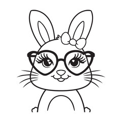 Little Rabbit Cartoon illustration Design, Bunny Vector, Bunny Illustration Art, Easter Bunny Art Cute Bunny ornament