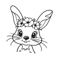 Little Rabbit Cartoon illustration Design, Bunny Vector, Bunny Illustration Art, Easter Bunny Art Cute Bunny ornament