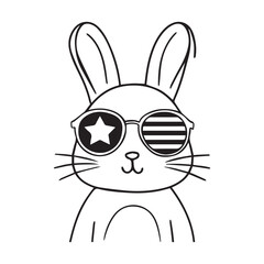 Little Rabbit Cartoon illustration Design, Bunny Vector, Bunny Illustration Art, Easter Bunny Art Cute Bunny ornament