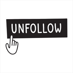 User Unfollow Vector for Social Media and Community Exit Designs