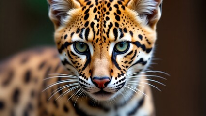 Fototapeta premium Close-up of a Majestic Spotted Cat