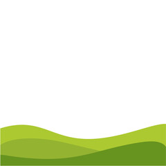 Fototapeta premium Green Rolling Hills Landscape Vector Illustration