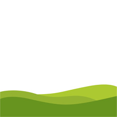 Fototapeta premium Green Rolling Hills Landscape Vector Illustration