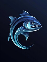 Obraz premium Striking stylized fish illustration