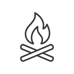 Obraz premium Icon of a BBQ Fire Against a Minimalist Background 