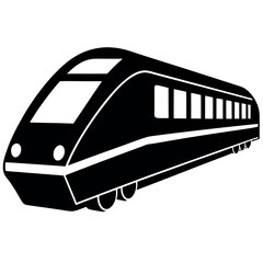 Simple Train Silhouette High-Quality Vector for Railway Branding