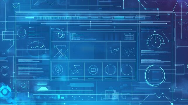Illustration of SWOT analysis blueprint featuring structured sections for strategic planning