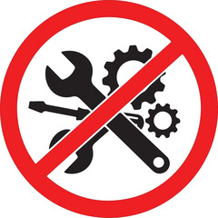 no repair icon and tools vector 