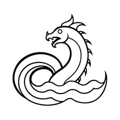 Wild animal vector silhouette design featuring dragon, horse, and lion