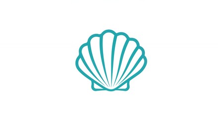 Seashell logo design modern graphic design outline icon