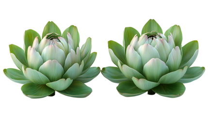 Artichoke vegetable whole and fresh isolated on white background, HD and realistic