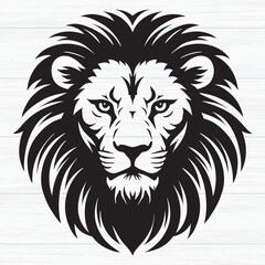 lion head silhouette vector animal