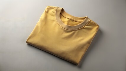 a cotton t shirt folded neatly on a neutral background
