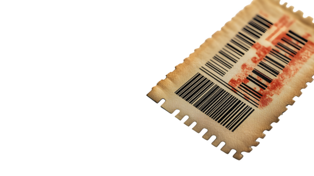Barcode scan image isolated on white background