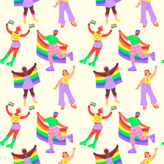 Conceptualising the LGBT community seamless pattern