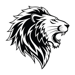 Lion head line art and illustrator eps 10