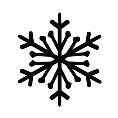 Simple Black And White Snowflake Icon Illustration Winter Season Holiday Design