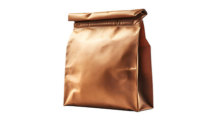 Obraz premium Brown paper lunch bag upright isolated on white background, HD and realistic