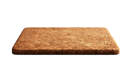 Bulletin board or pinboard with cork texture, realistic, isolated on white background