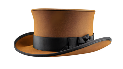Classic top hat realistic formal style isolated on white background