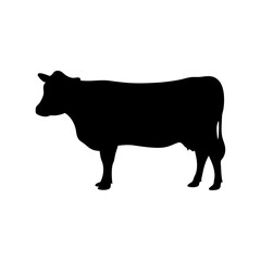 Cow Silhouette, Farm Icon, Animal Art