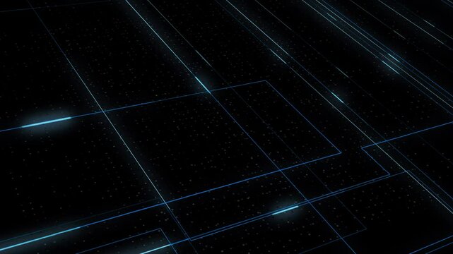Fondo tecnol&oacute;gico negro y azul. Futurismo en movimiento.