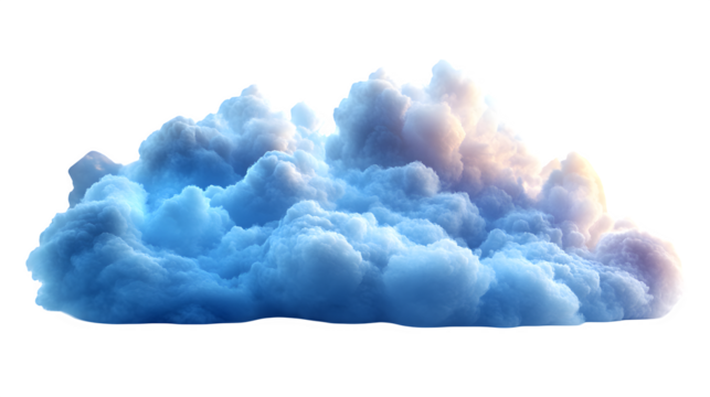 Cloud shape soft outline minimal isolated on white background