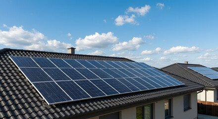 solar panels on roof
