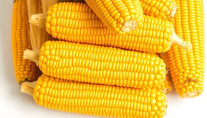 corn on white background