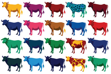  Cow Silhouette Vector Set – Bulls & Cattle Clipart for Farm & Ranch Logos
