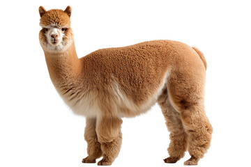 Huacaya Alpaca Standing isolated