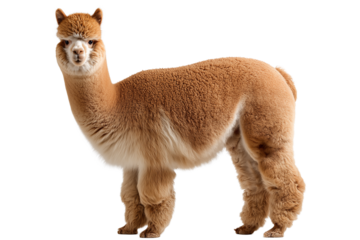 Huacaya Alpaca Standing isolated