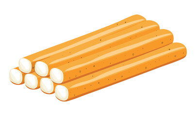 Mozzarella Sticks Vector Illustration