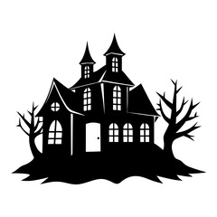 halloween house with bats