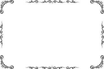 Simple and floral horizontal frame and border	